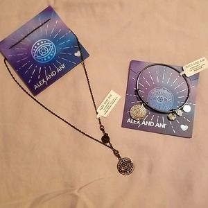 Alex and ani nwt Evil Eye bracelet and necklace